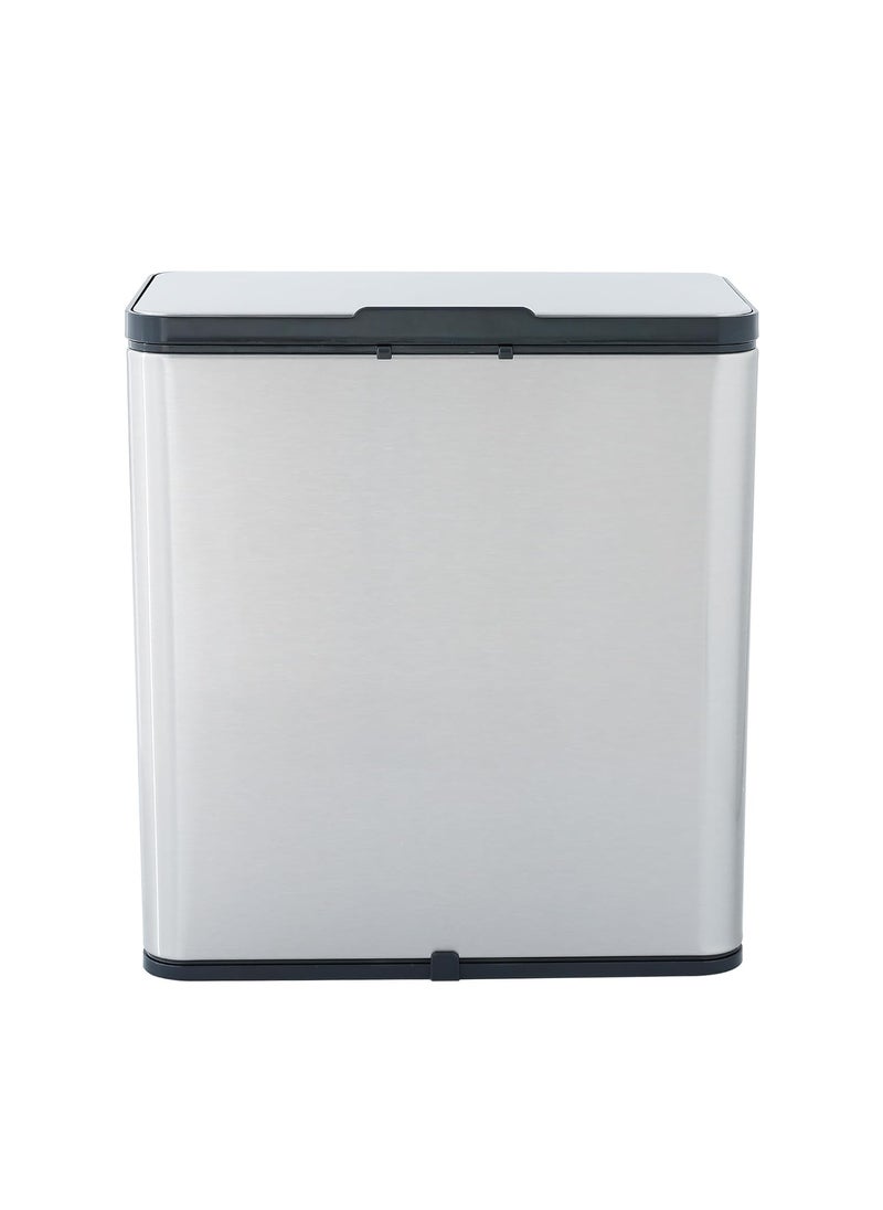 Umai UMAI 6L Hanging Steel Dustbin With Lid Washable Inner Bucket 21x11x24cm AntiOdour Dustbin For Room Office Trash Can For Kitchen Free Hanging Hooks Punch In Stickers Garbage BinSilver  - Image 2