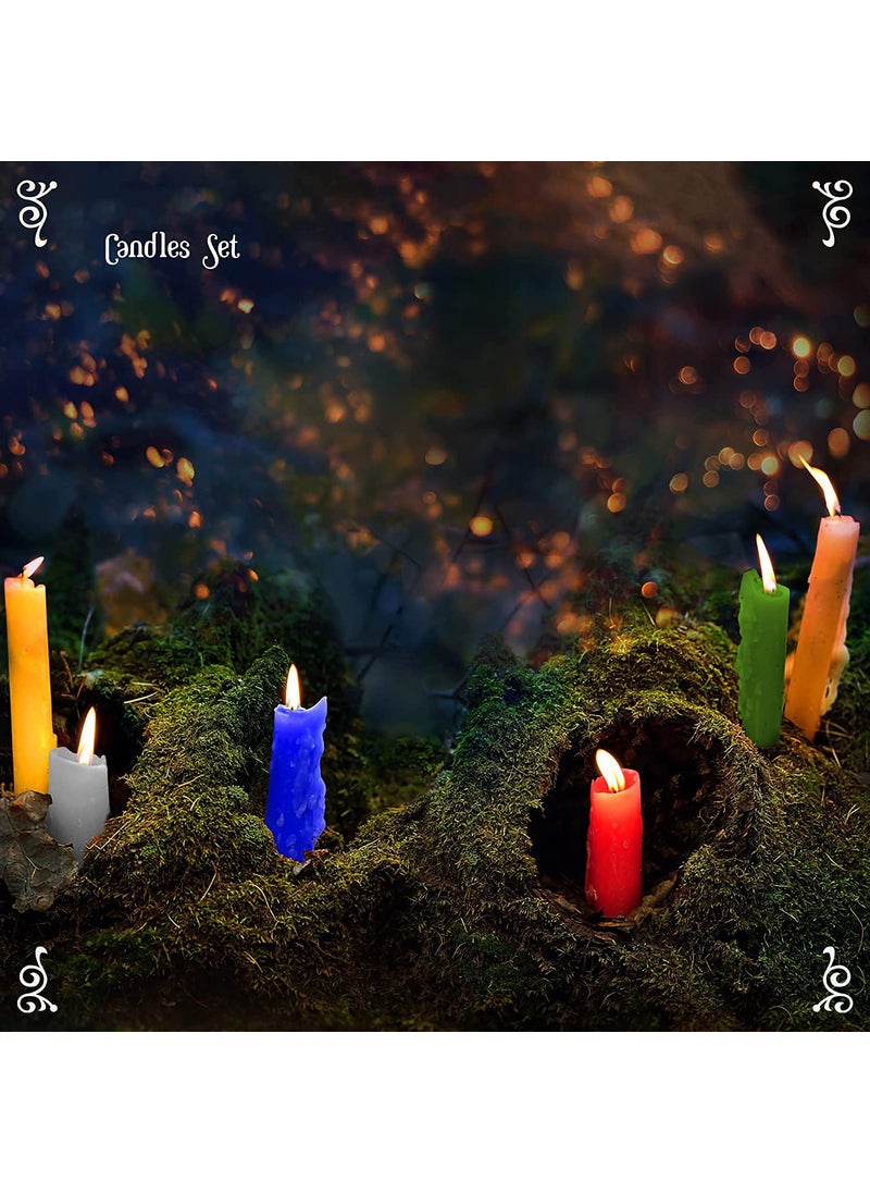 atorakushon atorakushon Colored Candles 4 Inch Mini Taper Chime Candles Great for Birthday Parties Spells Diwali Puja's Healing Home Decor Set of 40  - Image 3