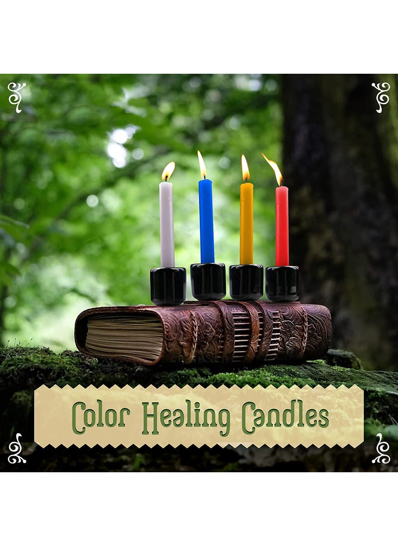 atorakushon atorakushon Colored Candles 4 Inch Mini Taper Chime Candles Great for Birthday Parties Spells Diwali Puja's Healing Home Decor Set of 40  - Image 4