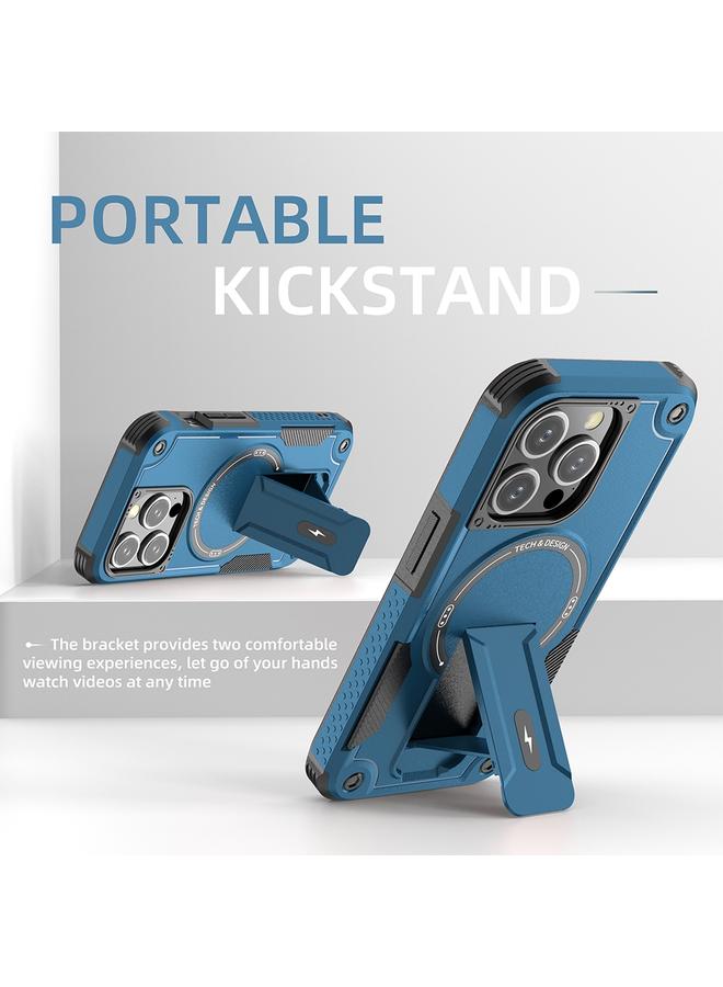 اس-توب جراب لهاتف iPhone 13 Armor Magsafe Holder PC Hybrid TPU جراب هاتف - Image 4