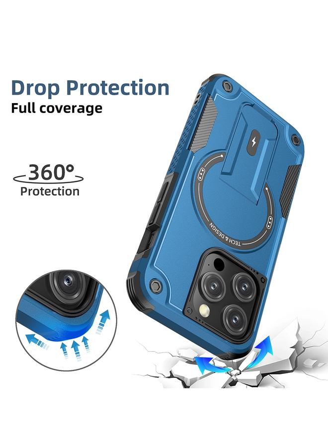 اس-توب جراب لهاتف iPhone 13 Armor Magsafe Holder PC Hybrid TPU جراب هاتف - Image 2