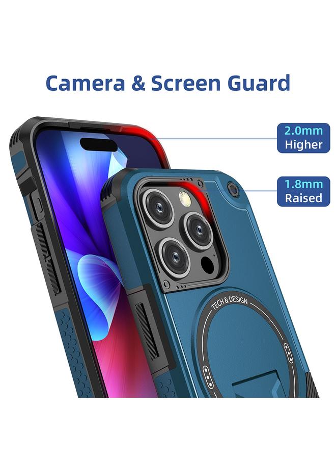 اس-توب جراب لهاتف iPhone 13 Armor Magsafe Holder PC Hybrid TPU جراب هاتف - Image 5