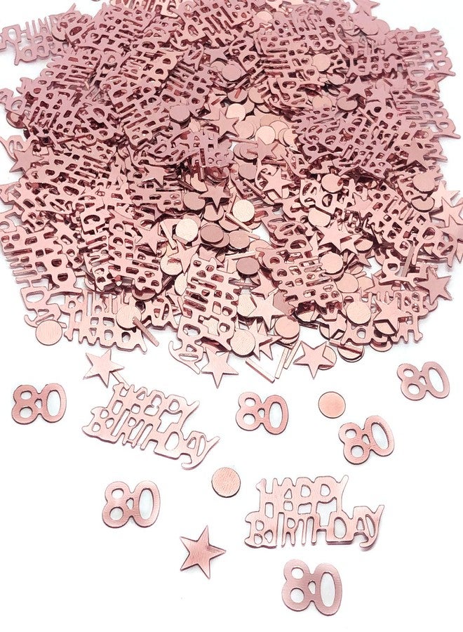 Youu TFYU Happy Birthday Party Table Confetti - Twinkle Stars Foil Metallic Sequins & Special Events Table Scatters - 700pcs (Rose Gold) (80 Years Old) - Image 1