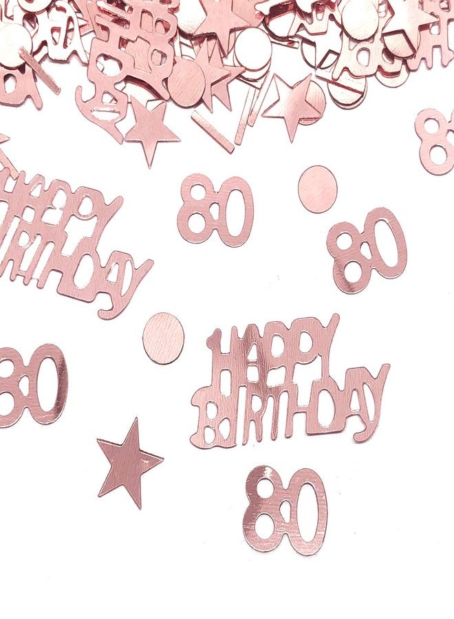 Youu TFYU Happy Birthday Party Table Confetti - Twinkle Stars Foil Metallic Sequins & Special Events Table Scatters - 700pcs (Rose Gold) (80 Years Old) - Image 2