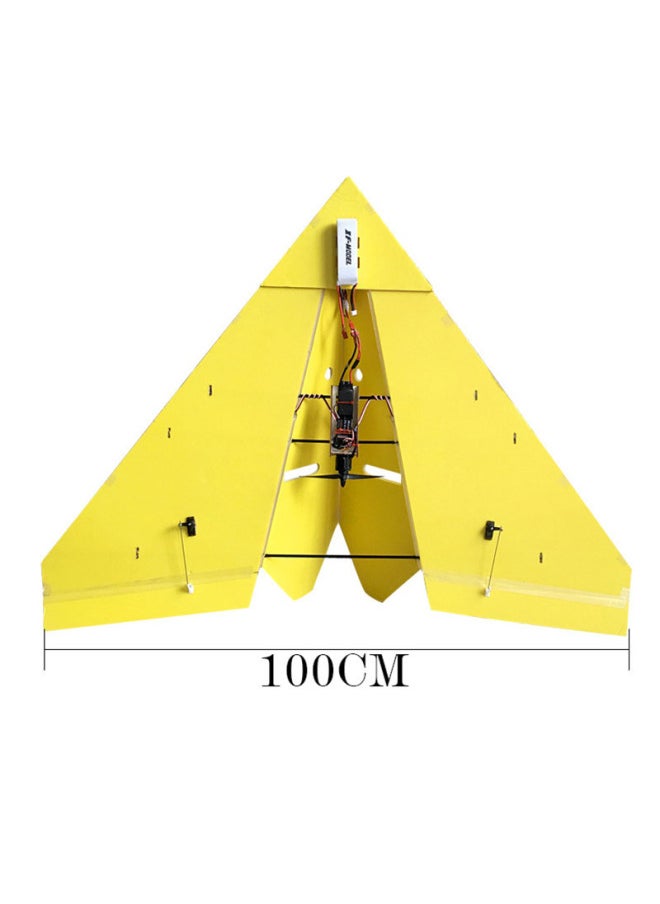 Remote Control Model Aircraft Fixed Wing KT Board Paper Aircraft Delta Wing Electric Aircraft 1 Meter Wingspan Aircraft Diy Glider-Color:High Configuration To Fly (mc6 Remote Control Right Hand)-Specifications:Double-sided Coating Racing Painting [magic Board]