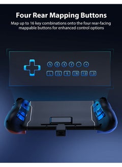 نيكسيجو وحدة تحكم Gripcon مريحة ومحسّنة لجهاز Nintendo Switch/Switch Oled في الوضع المحمول مع 6 محاور جيروسكوبية، وظيفة رسم الخرائط، كلاسيكية  - Image 4