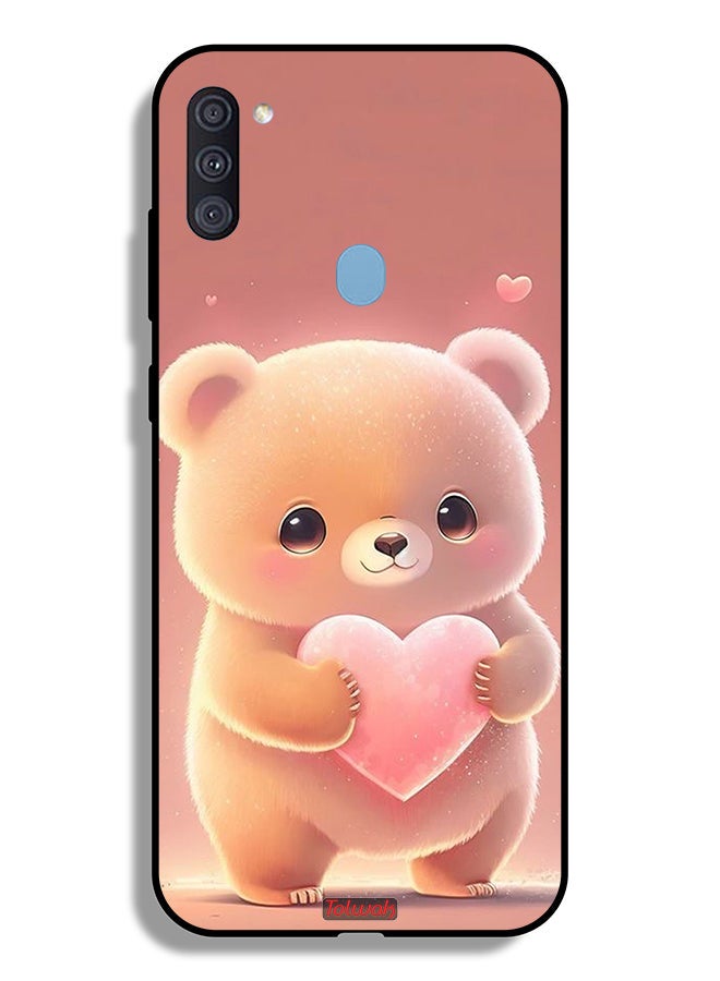 Tolwak Samsung Galaxy A11 Protective Case Cover Cute Little Panda Holding Heart - Image 1
