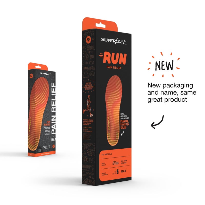 Superfeet Run Pain Relief Insoles - Trim-To-Fit Foam & Carbon Fiber Shoe Inserts - High Arch Support for Plantar Fasciitis - Professional Grade - 9.5-11 Men / 10.5-12 Women - Image 2