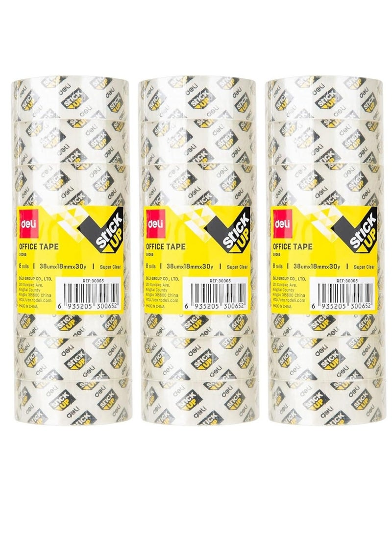 Deli 24-Piece Office Tape Set Clear - Image 1