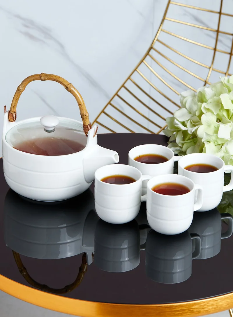 Noire Edit 5 Piece Bamboo Tea Set
