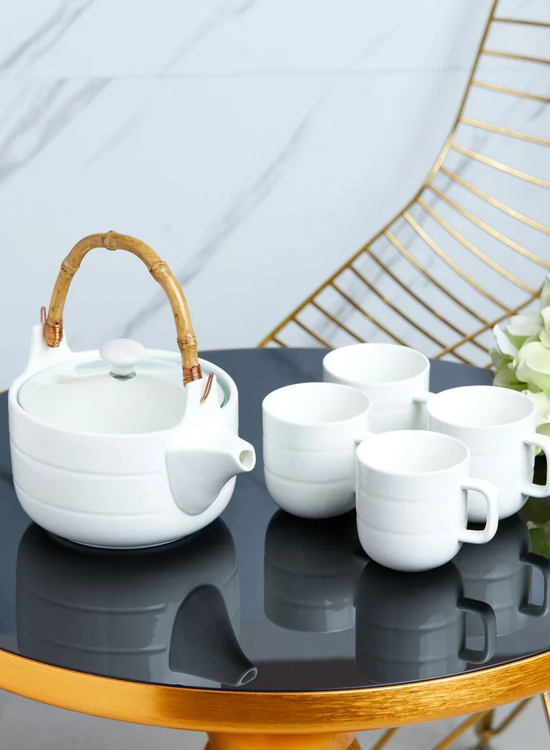 Noire Edit 5 Piece Bamboo Tea Set