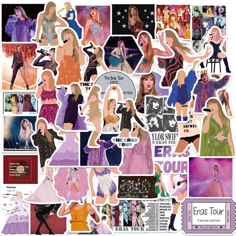Generic 50pcs Taylor Swift Album Stickers, Waterproof DIY Luggage Guitar Notebook UU174 