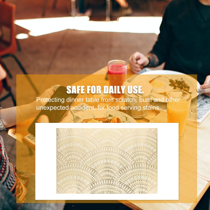 2pcs Scratch Resistant Table Protector Placemats Table Mats Thick Construction Placemats - Image 5