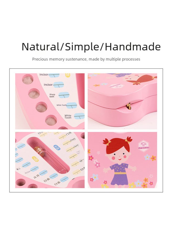 Generic - Children's Deciduous Teeth Box Teeth Collection Box Storage Box Baby's Replacement Deciduous Teeth Commemorative Box-Color:Pink Monkey - Image 1