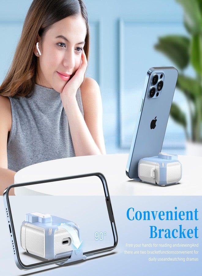 MHYALUDO غطاء حماية MHYALUDO لسماعات AirPods من الجيل الثاني/الأول، متوافق مع Magsafe، قفل مغناطيسي تلقائي، منفذ شحن مقاوم للغبار، تصميم حامل مع طقم تنظيف، أزرق سماوي/أبيض ثلجي - Image 2