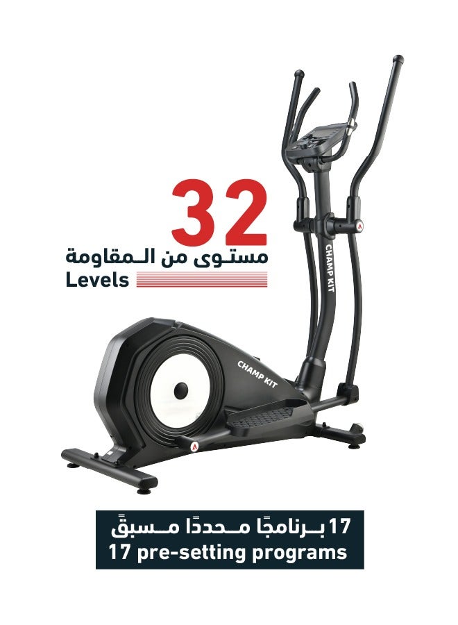 CHAMP KIT Elliptical Machine, for Home with Hyper-Quiet Magnetic Driving System, 32 Resistance Levels, 120KG Loading Capacity - Image 2