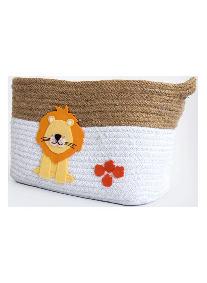 Yellow Doodle - Yellow Doodle Cotton Rope Basket - Baby Animals  (Medium) - Image 1