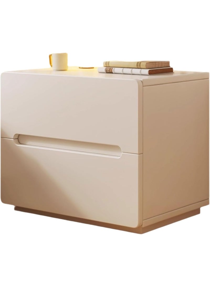  CityRiya-Long منضدة منضدة ، طاولة بجانب السرير ، طاولة جانبية مع درج تخزين ، طاولة لهجة بيضاء ، سهولة التجميع منظم خزانة التخزين بجانب السرير لمكتب غرفة المعيشة - Image 1