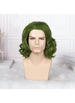NIBEMINENT Joker Fleck Green Medium-Length Wavy Cosplay Wig  - Image 1