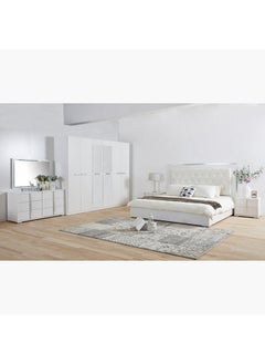 Home Box Solitaire 5-Piece Super King Bed Size 209 x 140 x 218.5 cm, Mattress Size - 200x200cm  - Image 1
