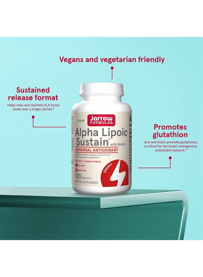 jarrow formulas Alpha Lipoic Sustain 300 mg with Biotin - Up to 120 Servings (Vegan Tablets) - Antioxidant Dietary Supplement - Glucose Metabolism & Energy Production Support - Releases ALA Over Time - Image 5