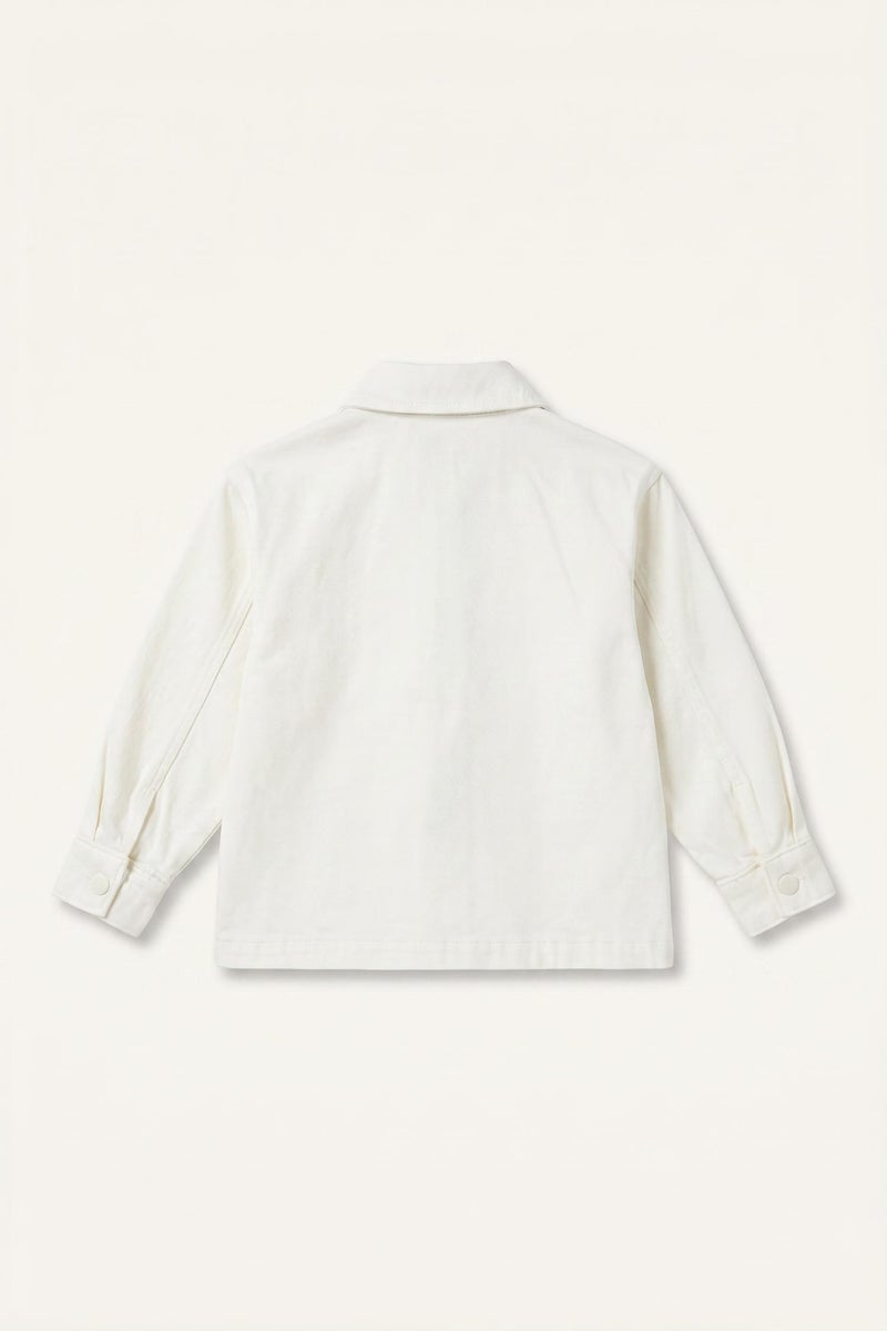 DeFacto Beige BabyGirl Baby Girl 100% Cotton Gabardine Shirt Jacket Casual - Image 5