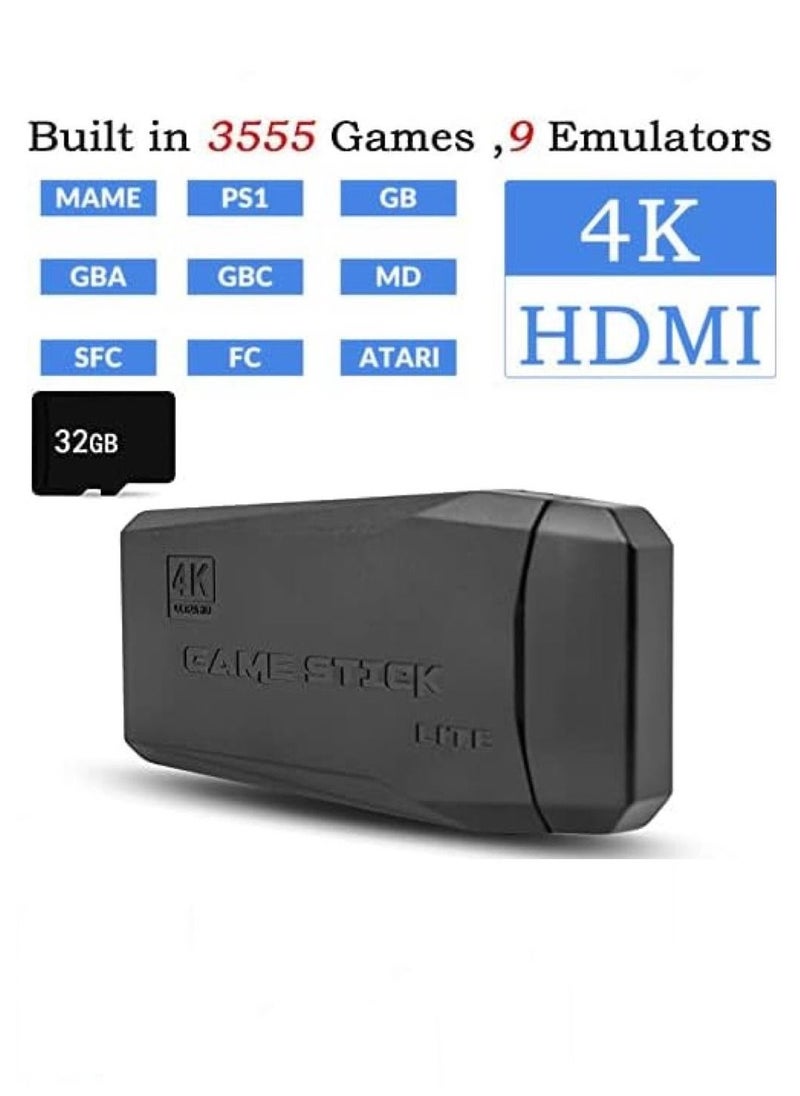 Generic - 2.4G Wireless Controller Gamepad Console Stick Plug and Play Video Game Stick with 10000+ Games 9 Classic Emulators 4K High Definition HDMI Output for TV with Dual 2.4G Wireless Controllers - Image 1