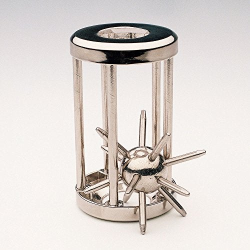 Bits and Pieces Metal Brain Teaser Puzzle - Spiked Ball Disentanglement Puzzle, 3D Assembly Puzzles for Adults - Image 2