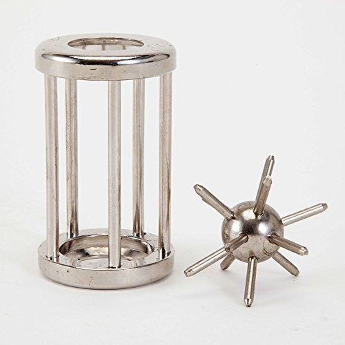 Bits and Pieces Metal Brain Teaser Puzzle - Spiked Ball Disentanglement Puzzle, 3D Assembly Puzzles for Adults - Image 3