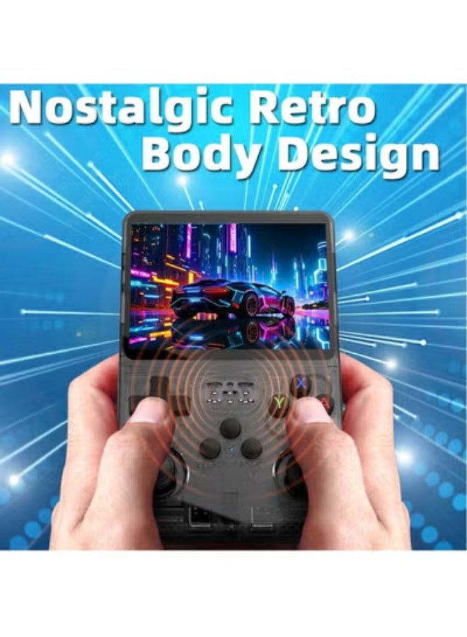 R36S Handheld Retro Gaming Console Linux System with 64G TF Card, Preloaded with 15000+ Games, Retro Video Game Console 3.5-inch IPS Screen (Black 64G) - Image 3
