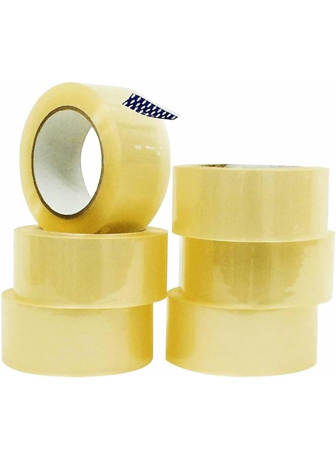 PROMASS - promass 100 Meter Long Transparent Packing And Clear Carton Sealing Packing Heavy Duty Packaging Tape for Moving Boxes Shipping Office and Storage Commercial Grade | 6 PIECES - Image 1