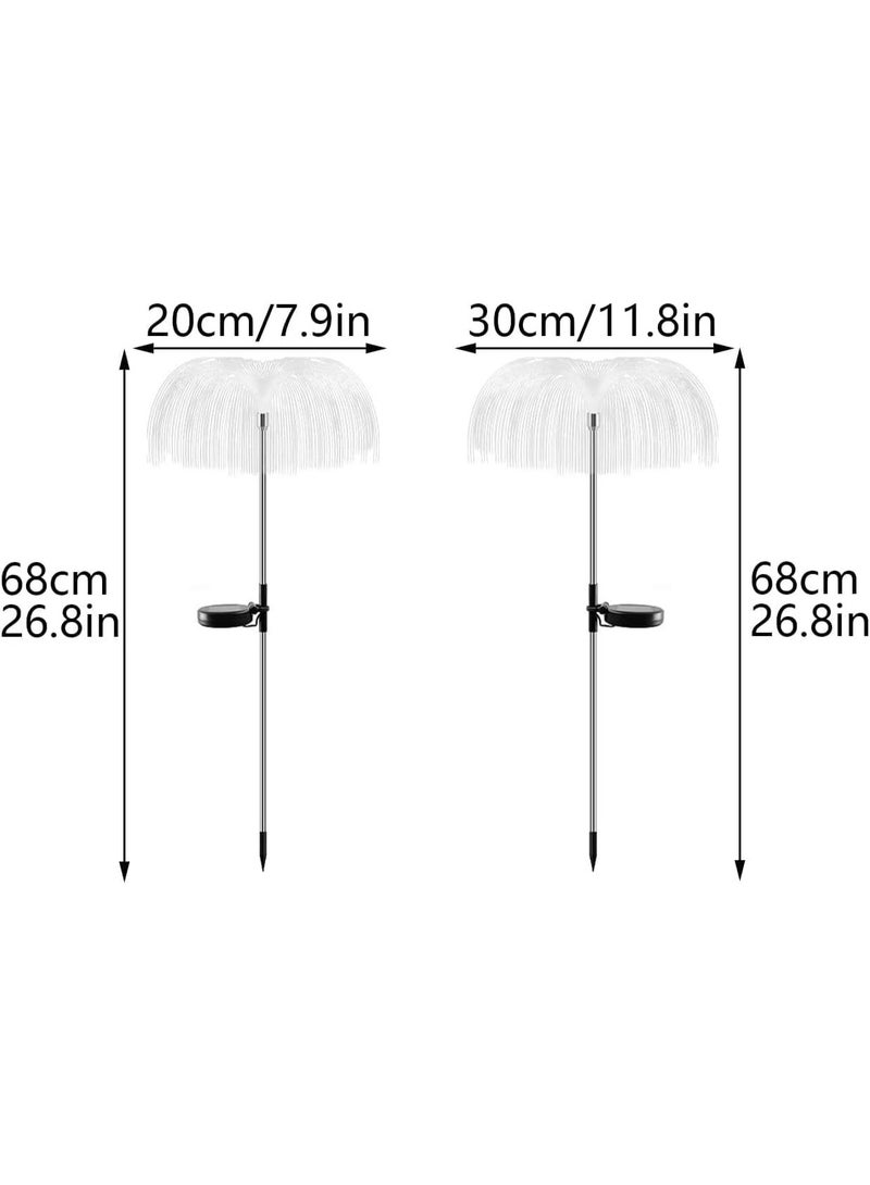Dekorly Solar Jellyfish Lights,Waterproof Outdoor Solar Lights, Auto On/Off, Decorative Solar Stake Lights for Yard Patio Pathway Landscape(2‑Pack) - Image 5