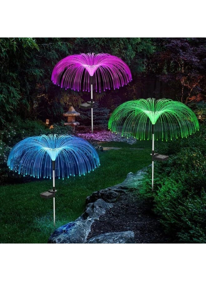 Dekorly Solar Jellyfish Lights,Waterproof Outdoor Solar Lights, Auto On/Off, Decorative Solar Stake Lights for Yard Patio Pathway Landscape(2‑Pack) - Image 1