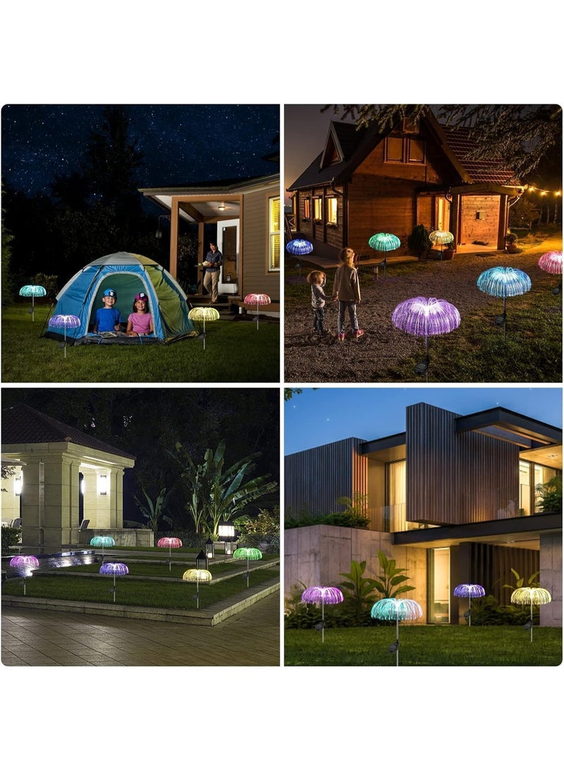 Dekorly Solar Jellyfish Lights,Waterproof Outdoor Solar Lights, Auto On/Off, Decorative Solar Stake Lights for Yard Patio Pathway Landscape(2‑Pack) - Image 3