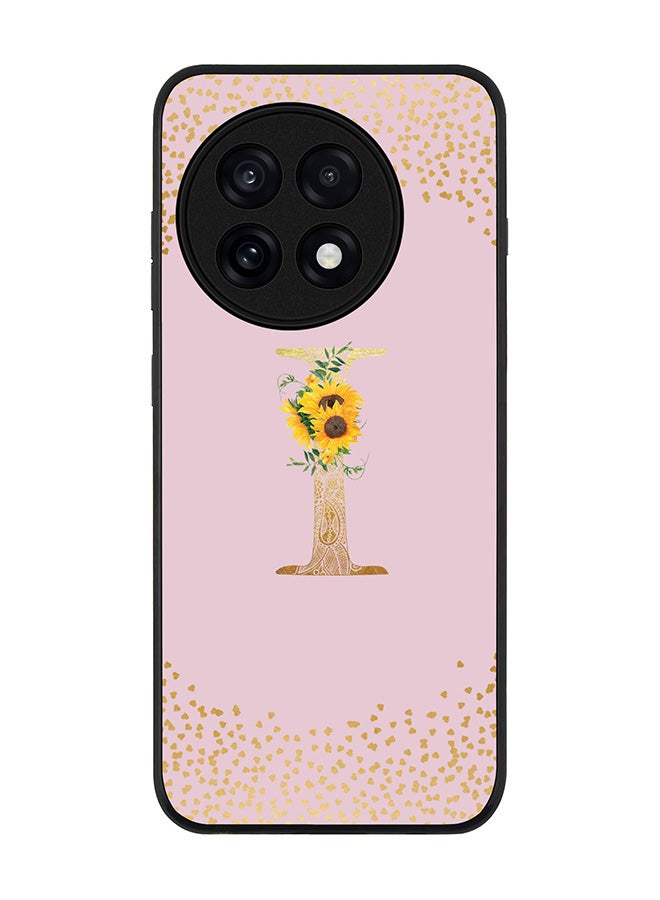 Stylizedd For OnePlus 13R / Ace 5 Pro Case,Slim fit Camera Protection, Shockproof Thin Phone cover  - Custom Floral Monogram - I  (Pink )