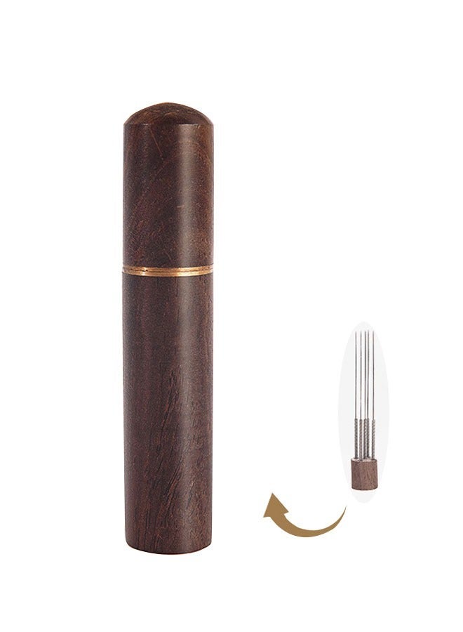 Mini Coffee Cloth Powder Needle Stirring Pine Powder Needle Solid Wood Handle (5 Needles) - Image 2