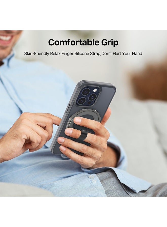 Captaintech Magnetic Phone Grip,for Magsafe Phone Stand Ring Holder, Magnetic Phone Kickstand Accessories for iPhone 16 Pro Max /iPhone15/14/13/12u0026Android - Image 4