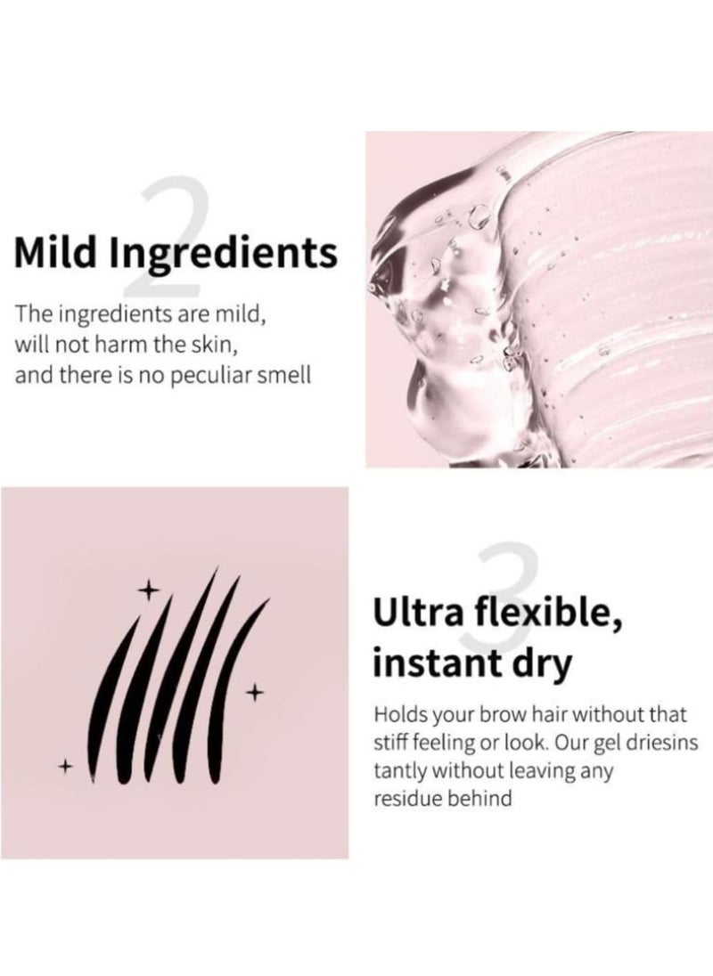 OCHEAL Brow Lift Soft Soap Clear Eyebrow Styling Soap Eyebrow Wax Clear Brow Glue Gel Eyebrow Soap Kit Long Lasting Brow Soap Colorless Natural Eyebrow More Hold Flexible Instant Dry Brow Gel Soap 8g  - Image 2