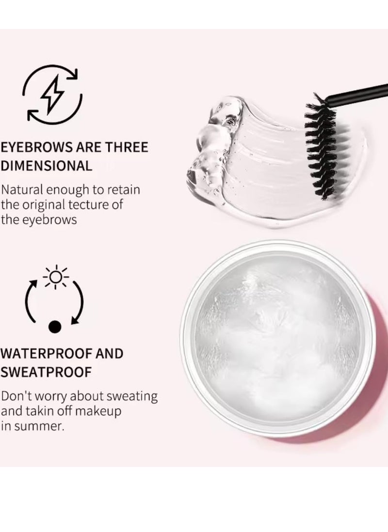 OCHEAL Brow Lift Soft Soap Clear Eyebrow Styling Soap Eyebrow Wax Clear Brow Glue Gel Eyebrow Soap Kit Long Lasting Brow Soap Colorless Natural Eyebrow More Hold Flexible Instant Dry Brow Gel Soap 8g  - Image 3
