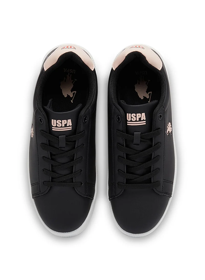 U.S. Polo Assn. Women's Black Low-Top Sneakers - High-Quality Sole for Everyday Look