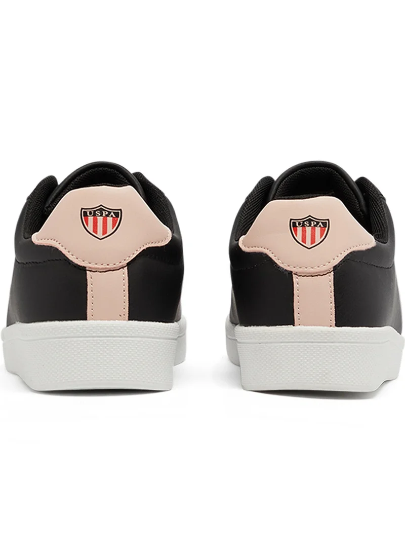 U.S. Polo Assn. Women's Black Low-Top Sneakers - High-Quality Sole for Everyday Look