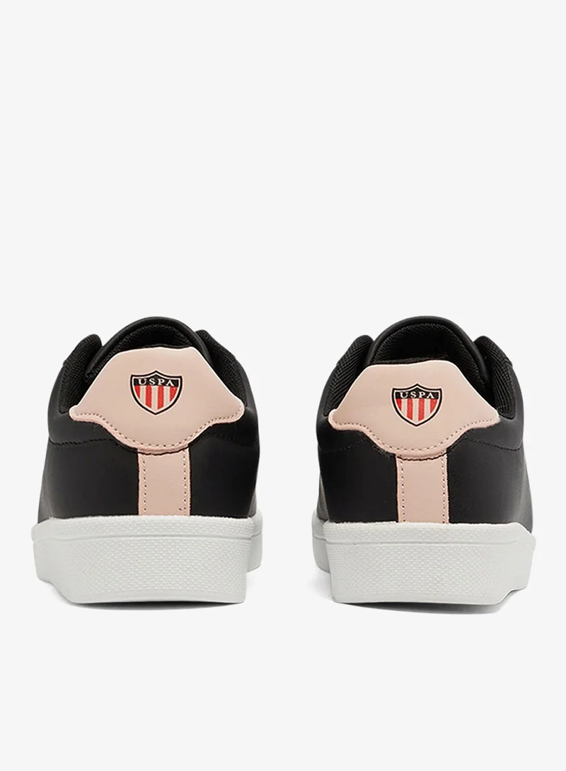 U.S. Polo Assn. Black Women's Black Low-Top Sneakers - High-Quality Sole for Everyday Look Shoes for Women | Best Price UAE