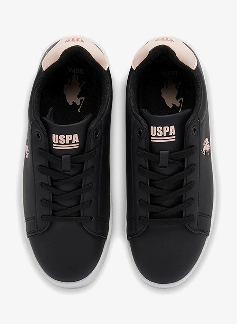 U.S. Polo Assn. Black Women's Black Low-Top Sneakers - High-Quality Sole for Everyday Look Shoes for Women | Best Price UAE