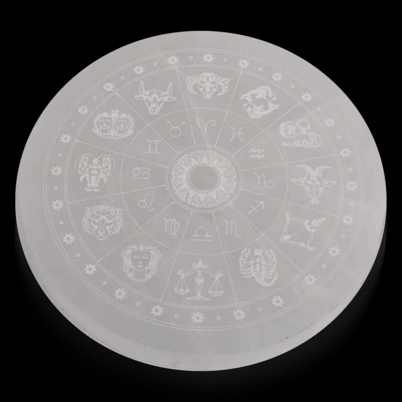 Himalayan Glow Selenite Crystal Charging Plate, Ideal for Meditation & Spiritual Work, Protection, Alleviate Stress