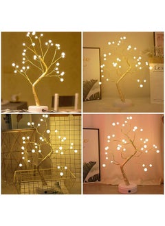 Citaaz Citaaz LED Tree Light Tabletop Bonsai Tree Lamp Artificial Tree Battery Operated for Party Wedding Holiday Christmas Decoration Pearl  - Image 4