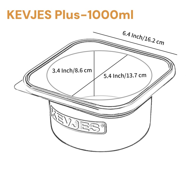 KEVJES 1000ml PLUS Individual Pizza Dough Proofing Containers with Airtight Lids â€“ Food Grade Silicone, Freezer/Fridge/Dishwasher Safe â€“ For Margherita, Pepperoni, Neapolitan Pizza â€“ 2 Pack (Green) - Image 2