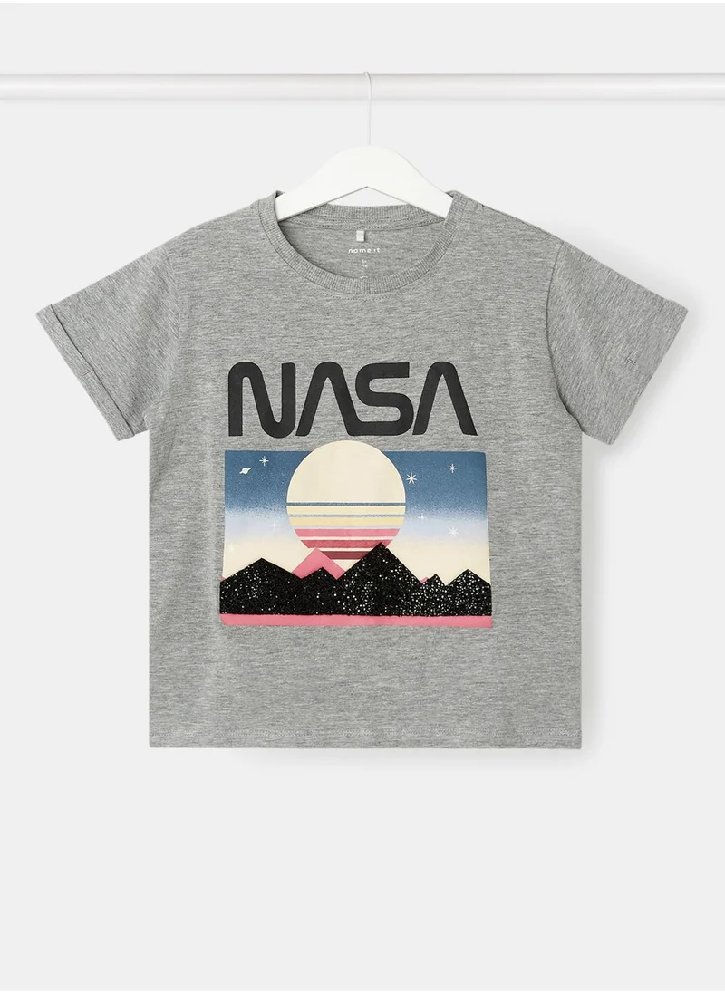 NAME IT Girls NASA Crew Neck T-Shirt