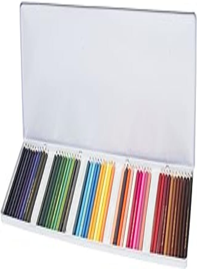 طقم صندوق خشبي HW-CP-5002 مكون من 50 لونًا
