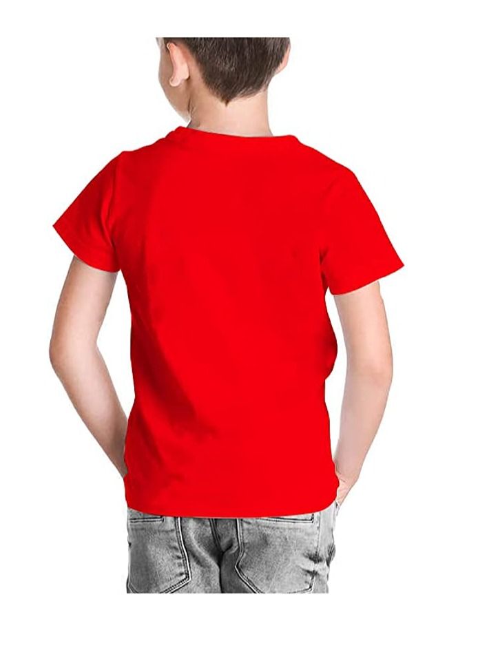 برينت شوب فور مي يوم الطفل الإماراتي للجنسين Kids Tshirt Red Design 1 - Image 2