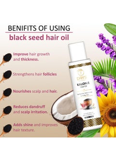 7 Days Premium Cold Pressed Kalonji Oil || Cold Pressed Black Seed Hair Oil || Nigella Sativa - 100Ml  - Image 3